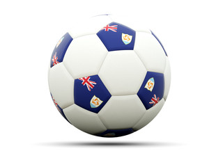 Flag of anguilla on football