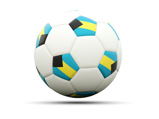 Flag of bahamas on football