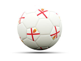 Flag of jersey on football