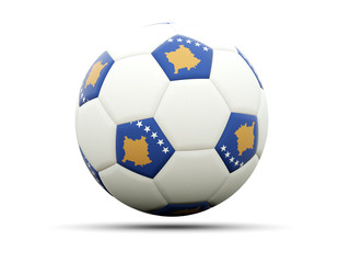 Flag of kosovo on football