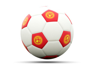 Flag of kyrgyzstan on football