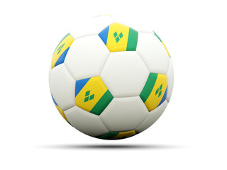 Flag of saint vincent and the grenadines on football