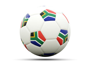 Flag of south africa on football