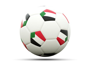 Flag of sudan on football