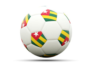 Fototapeta premium Flag of togo on football