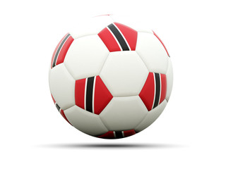 Fototapeta premium Flag of trinidad and tobago on football