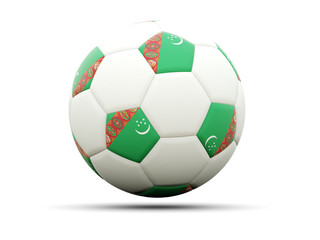 Flag of turkmenistan on football