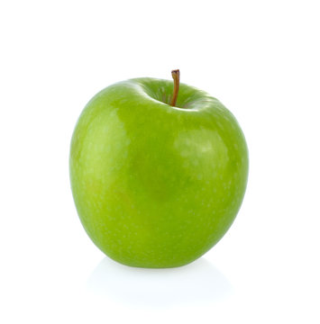 Green apple  isolated on  a white background