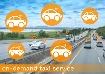 taxi on demand concept