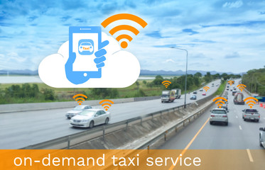 taxi on demand concept