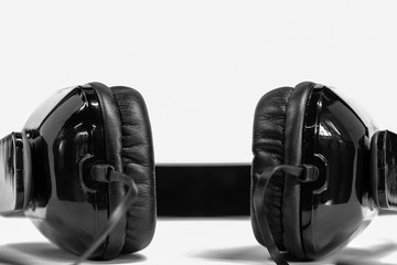 Obraz na płótnie Canvas headphone on a white background Black and white tones