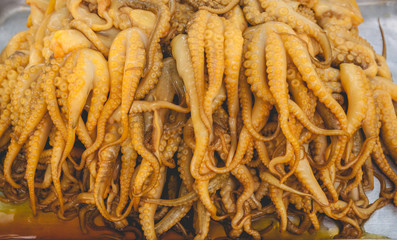 Squids mix with soya sauce