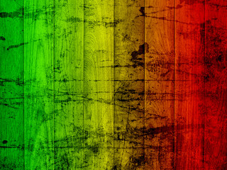 grunge background reggae colors green, yellow, red