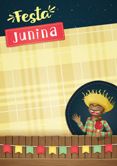 Festa Junina, brazilian june party Template or invite - A5