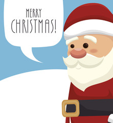 santa claus with speech bubble  isolated icon design, vector illustration  graphic 