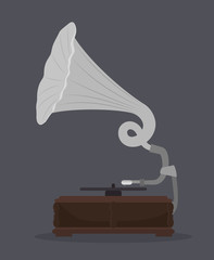 old gramophone  isolated icon design, vector illustration  graphic 