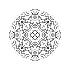 Mandala. Abstract background. Design for adult and older children coloring page