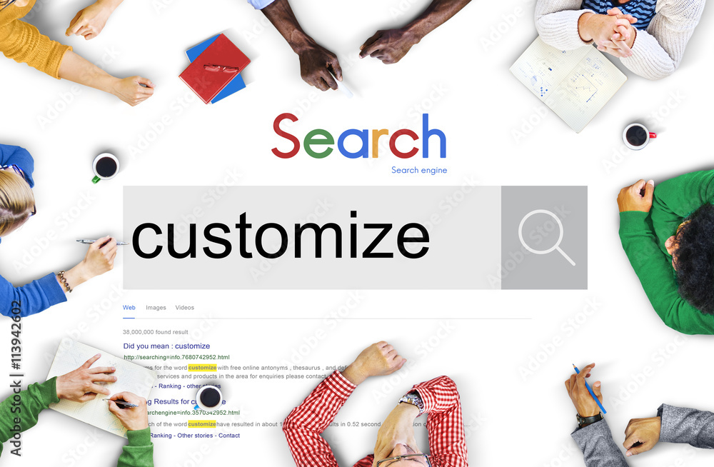 Poster customize modify create adjust concept