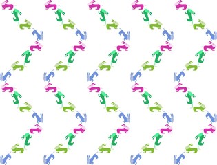 Seamless pattern with cute childish animals. Vector illustration