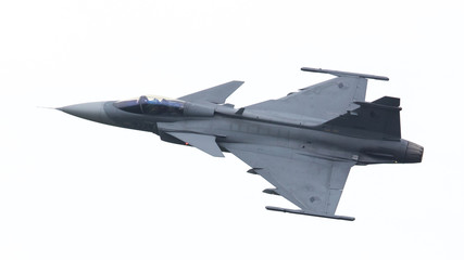 LEEUWARDEN, THE NETHERLANDS-JUNE 10: Modern tactical fighter jet