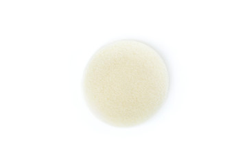 top view beautiful light brown color makeup puff