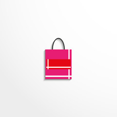Shopping bag. Vector icon.