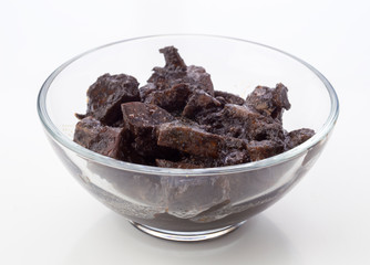 bowl with stewed squid in its ink