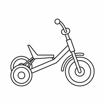 Tricycle icon, outline style Stock Vector | Adobe Stock