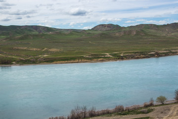 Ili River, Kazakhstan. Steppe spring.
