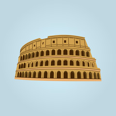 Naklejka premium Colosseum vector illustration