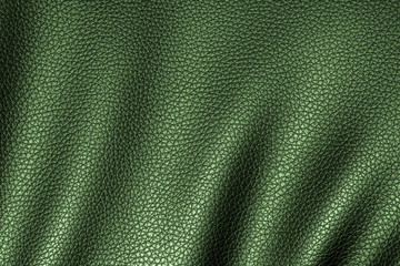 Closeup green leather texture. leather background. and  leather surface for design. Leather skin...
