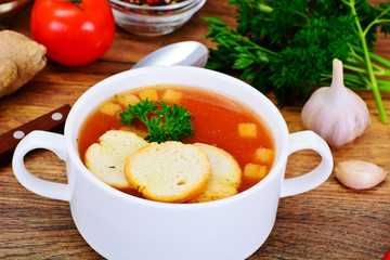 Soup with Tomato and Bean