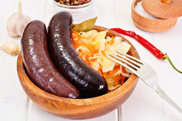Black Pudding Kaszanka with Sauerkraut
