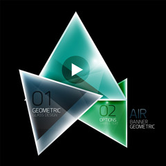 Air triangle abstract background