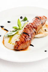roasted pork with sauce