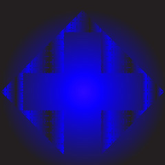 Blue cross element on gradient background
