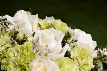 Close up view at the floral wedding decorations,Beautiful flower