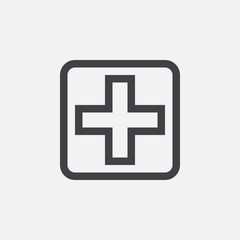 hospital symbol, cross icon