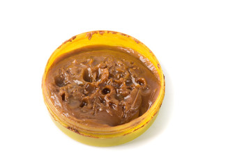 Used solder wax isolated on white background