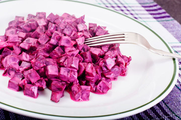 Salad of Boiled Beets with Yogurt