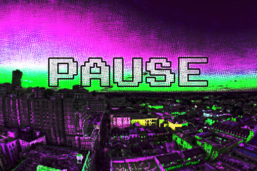 Pause Video Glitch Texture