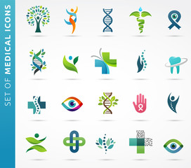 medical, healthcare and pharmacy icons