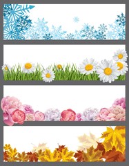 the image with the seasons - winter, spring, summer, autumn