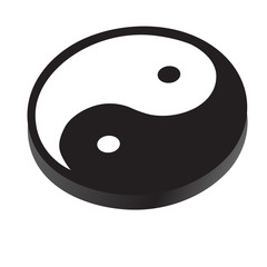 Sign Yin Yang, symbol of peace, contrast, harmony