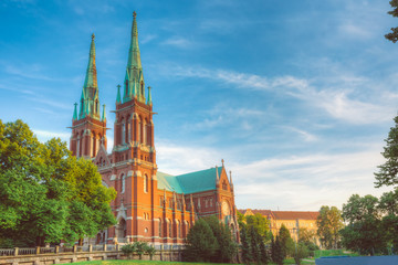 Fototapeta na wymiar St. Johns Church. Johannes Church - Famous Landmark In Helsinki