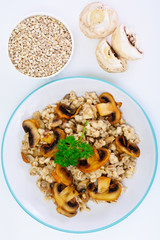 Barley Porridge with Mushrooms