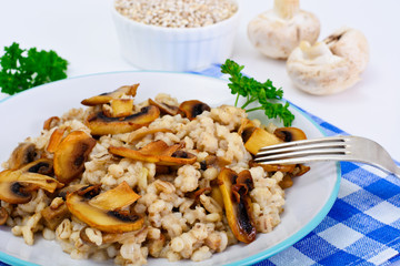 Barley Porridge with Mushrooms