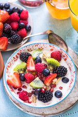 healthy start of summer morning, breakfast bowl