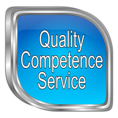 Quality Competence Service Button - 3D illustration
