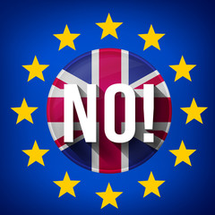 Brexit referendum Great Britain leave European union concept illustration
